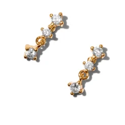 Pendantes en zircon cubique 1,5 cm triple couleur doré jaune C LUXE by Claire's