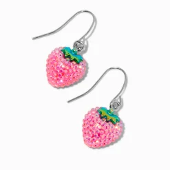 Pendantes fraise AB iridescentes