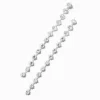 Pendantes linéaires 9 cm diamant d'imitation serpent en zircon cubique d'imitation couleur argentée