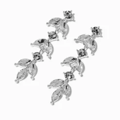 Pendantes linéaires feuille de strass