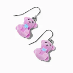 Pendantes nounours roses duveteuses