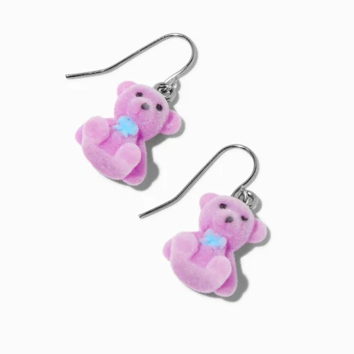 Pendantes nounours roses duveteuses