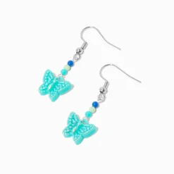Pendantes papillons bleus phosphorescents