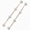 Pendantes perles d'imitation linéaires couleur dorée