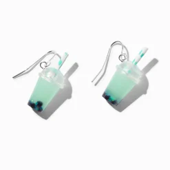 Pendantes thé aux perles 1,5 cm vert menthe