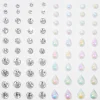 Perles de cheveux irisées en forme de goutte d'eau sirène - Lot de 80