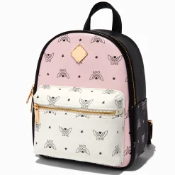 Petit sac à dos ailes « Love » rose color block coquet