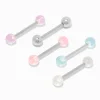Piercings de langue barbell 1,6 mm boule disco - Lot de 5