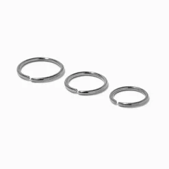 Piercings de nez aux designs variés 0,8 mm couleur argentée - Lot de 3