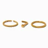 Piercings pour le nez variés anneaux et clou 1,0 mm en titane couleur dorée - Lot de 3