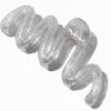 Pince à cheveux en zig zag paillettes couleur argentée