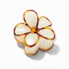 Pince à cheveux fleurs linéaires crème et couleur écaille de tortue