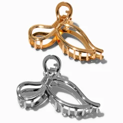 Pinces à cheveux à nœud en métaux mixtes - Lot de 2