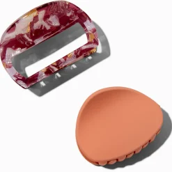 Pinces à cheveux mauves écaille de tortue - Lot de 2