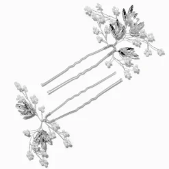 Épingles à cheveux fleurs de cerisier perles d'imitation - Lot de 2