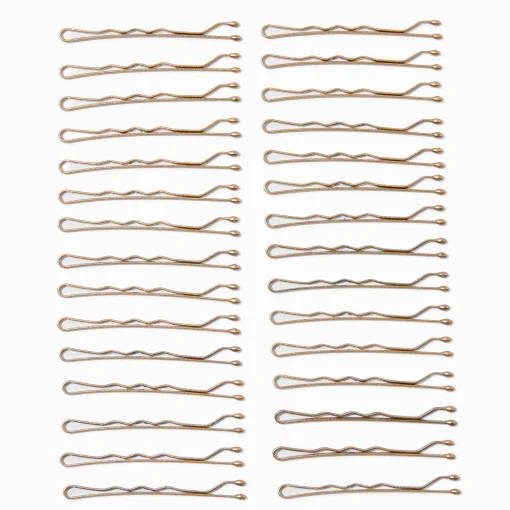 Épingles plates pour cheveux blonds - Lot de 30