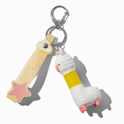 Porte-clés pochette poignet lama extensible