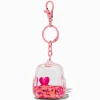Porte-clés rempli d’eau sac à dos rose