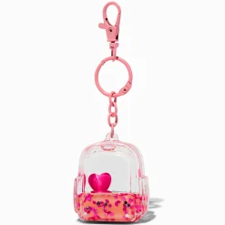 Porte-clés rempli d’eau sac à dos rose