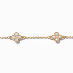 Ras-de-cou à pendentif trèfle perle d'imitation