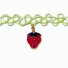 Ras-de-cou effet tatouage avec pendentif d’humeur fraise