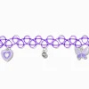 Ras-de-cou effet tatouage breloque violet