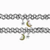 Ras-de-cou effet tatouage lune d'humeur best friends - Lot de 2