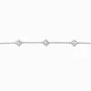 Ras-de-cou trèfle en zircon cubique couleur argentée