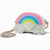 Sac à bandoulière arc-en-ciel nuage shaker à paillettes Claire's Club