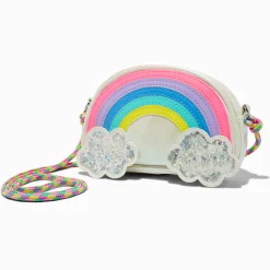 Sac à bandoulière arc-en-ciel nuage shaker à paillettes Claire's Club