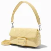 Sac à bandoulière bombé et matelassé jaune