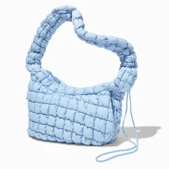 Sac bandoulière matelassé bleu