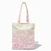 Sac cabas en toile marguerite dégradé pastel