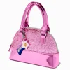 Sac porté épaule rose à paillettes