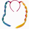 Serre-tête avec cheveux synthétiques tresse bulles arc-en-ciel Claire's Club