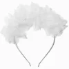 Serre-tête couronne de fleurs fantaisistes blanches