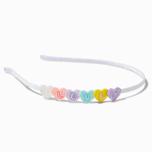 Serre-tête cœur à paillettes « Love » Claire's Club