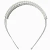 Serre-tête double rang perle d'imitation blanc