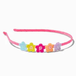Serre-tête fleur à paillettes « Happy » Claire's Club