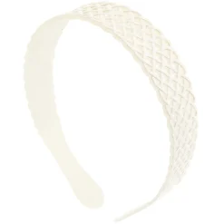 Serre-tête tissé et gaufré - Blanc