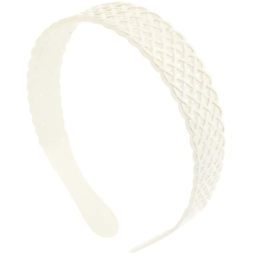 Serre-tête tissé et gaufré - Blanc