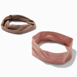 Serre-têtes athlétiques marron et mauve - Lot de 2