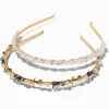 Serre-têtes de plage perles d'imitation et strass - Lot de 2