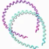 Serre-têtes zig zag violet et bleu - Lot de 2