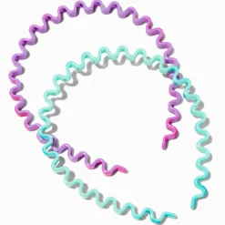 Serre-têtes zig zag violet et bleu - Lot de 2
