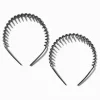 Serre-têtes zigzag noirs - Lot de 2