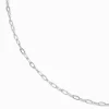 Silver-tone Small Paperclip Stackable Chain Necklace