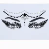 Strass pour le front rideau noirs et transparents