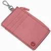 Étui pour cartes de crédit en nylon rose mauve