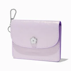 Étui pour cartes violet marguerite iridescent